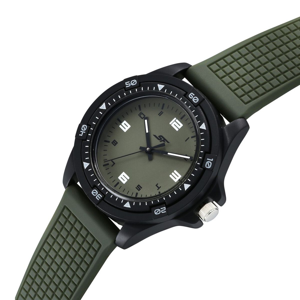 SF Sporty Analogs Quartz Analog Green Dial Green Plastic Strap Watch For Men 2
