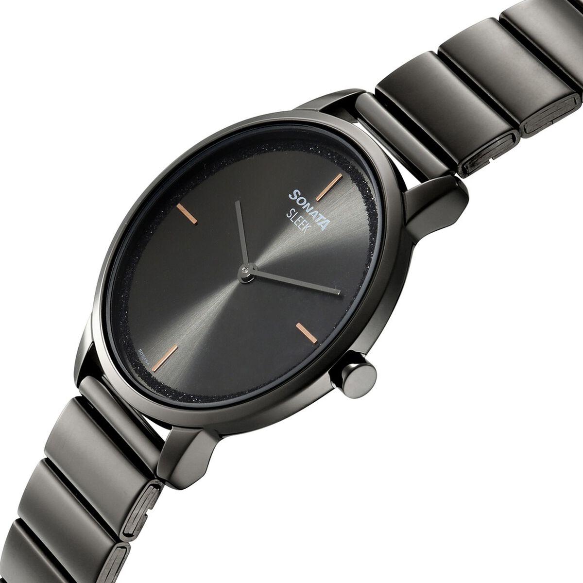 Sonata Sleek Women Charcoal Gray Dial Ultra-Slim Gunmetal Watch 3