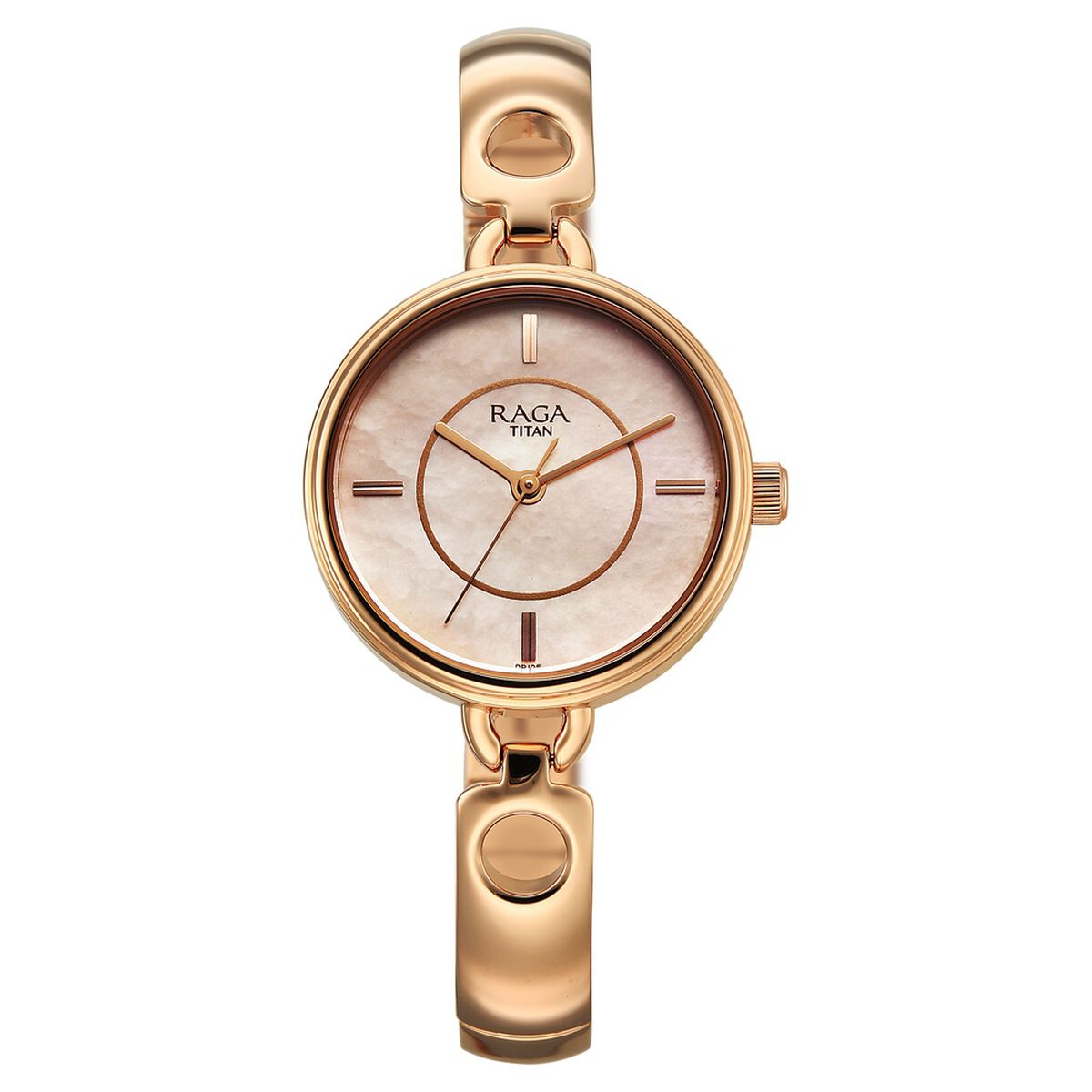 Titan Raga Contempore Quartz Analog Rose Gold Mother Of Pearl Dial Metal Strap Watch For Women 2