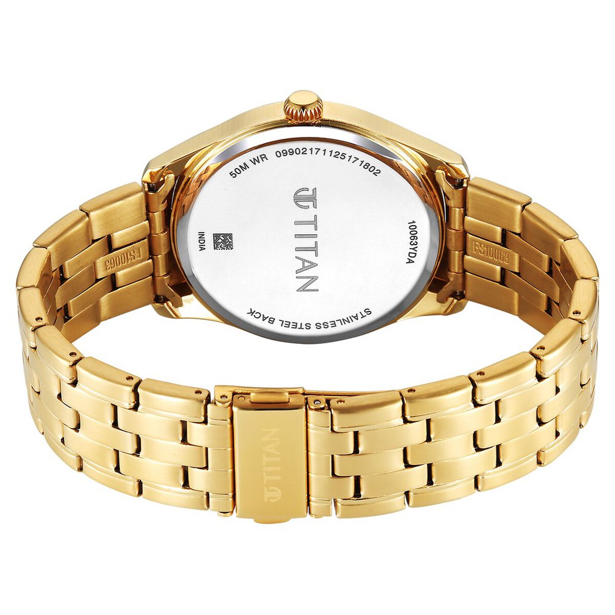 Titan Neo Roman Analog with Green Dial Carnation Gold Stainless Steel Strap Watch for Men 5
