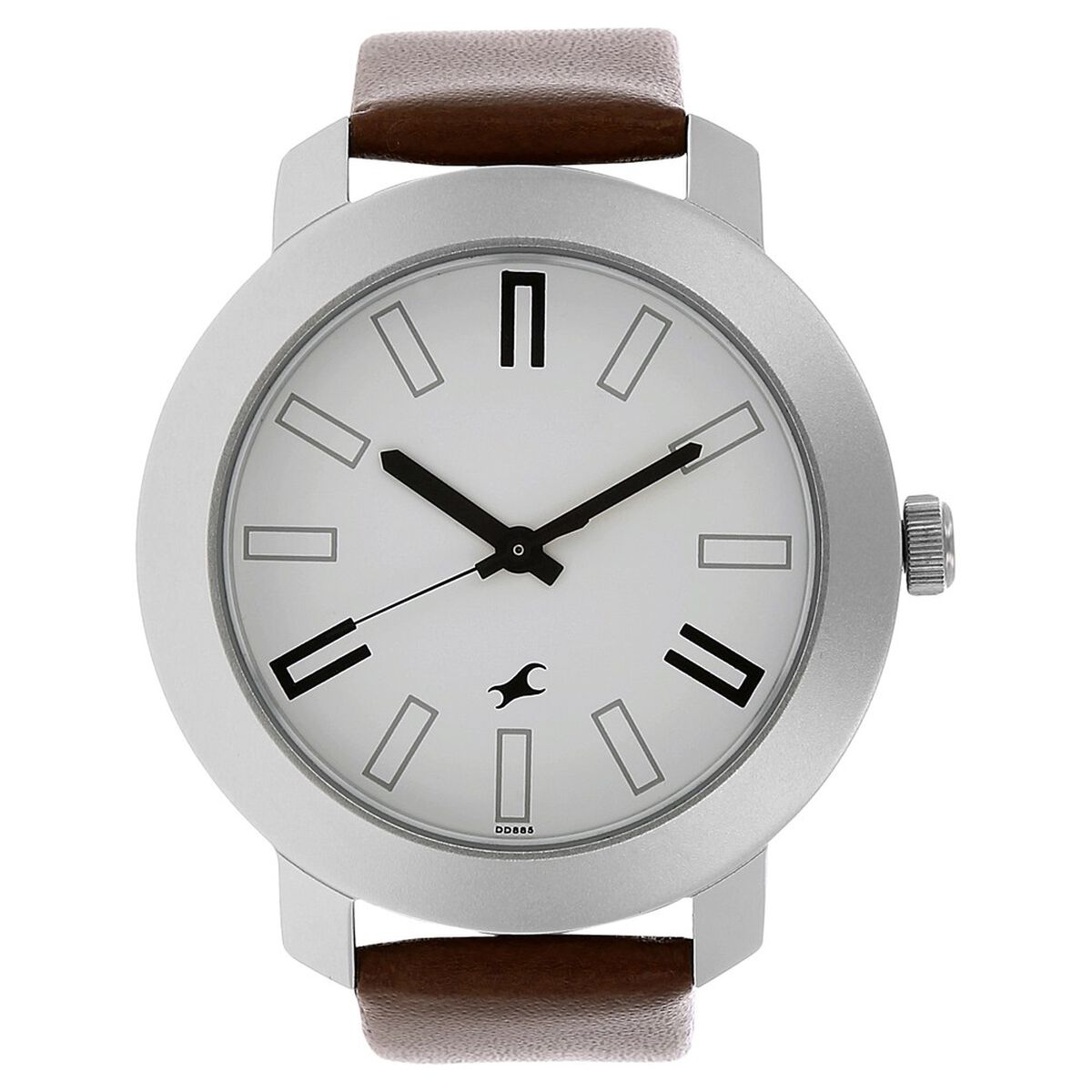 Fastrack Quartz Analog White Dial Leather Strap Watch for Guys 1