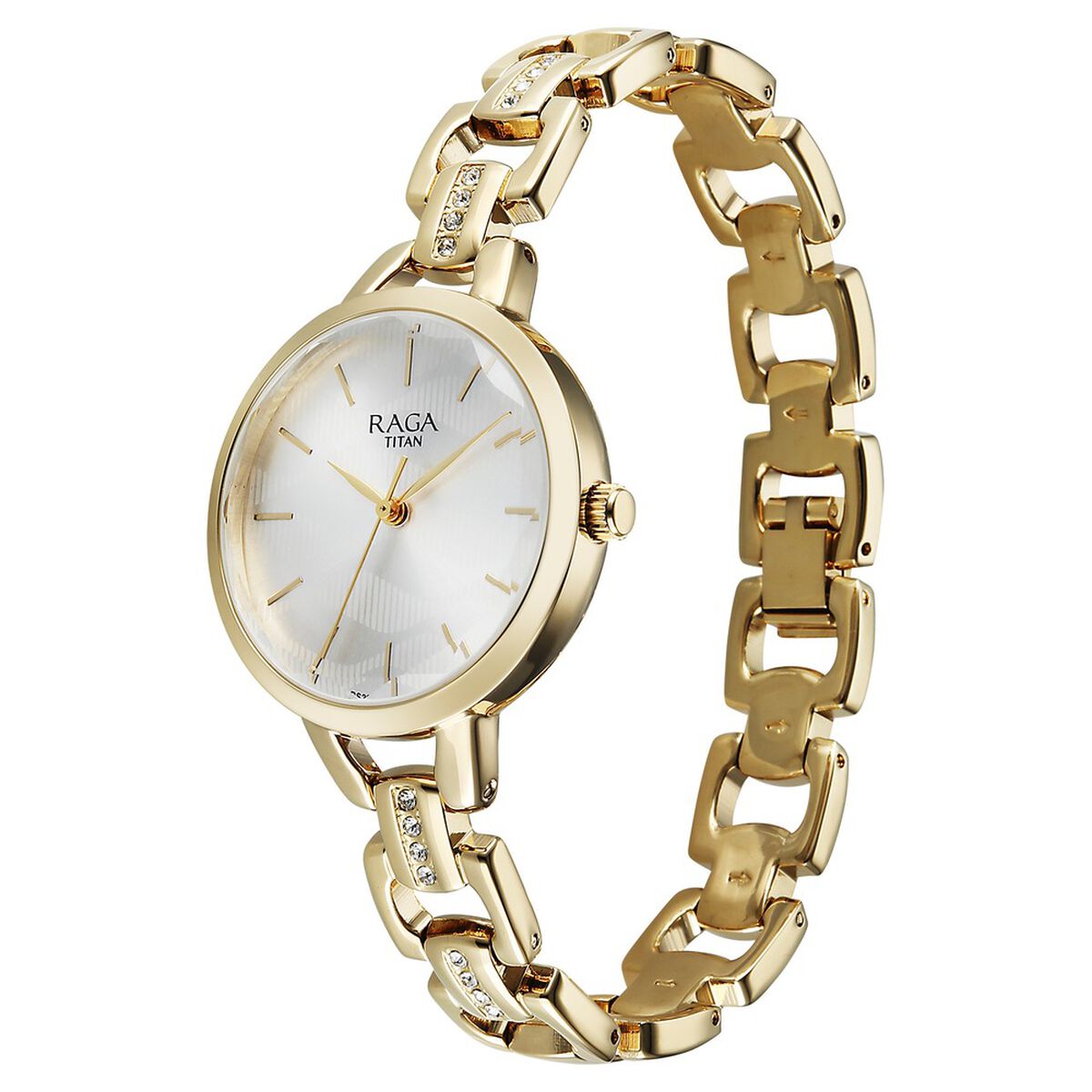 Titan Raga Showstopper Quartz Analog Silver Dial Metal Strap Watch For Women 3