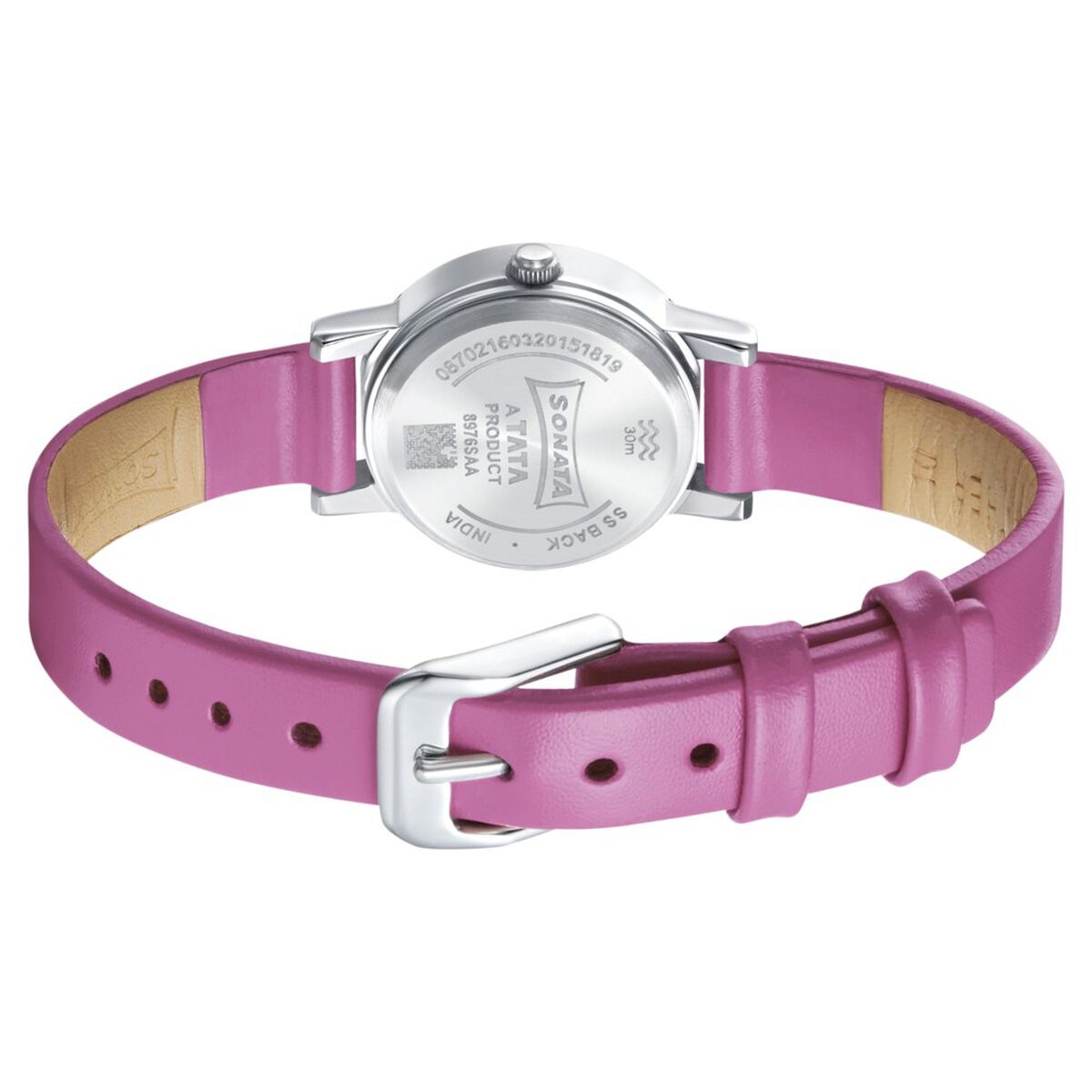 Sonata Splash White Dial Women Watch With Leather Strap 5