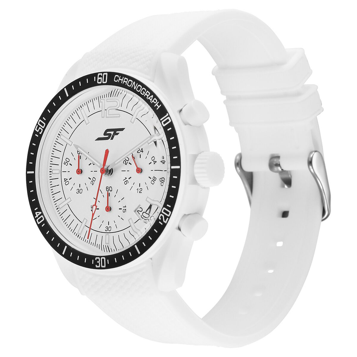 SF Genesis Bold Chronograph Watch for Men with White strap 2