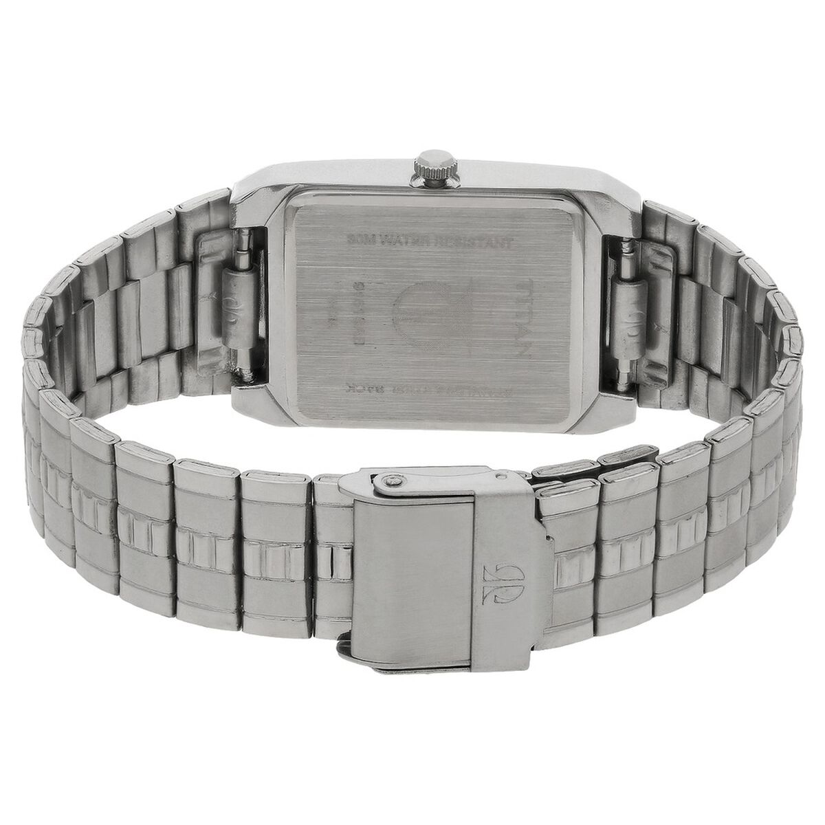 Titan Quartz Analog with Date Black Dial Stainless Steel Strap Watch for Men 4