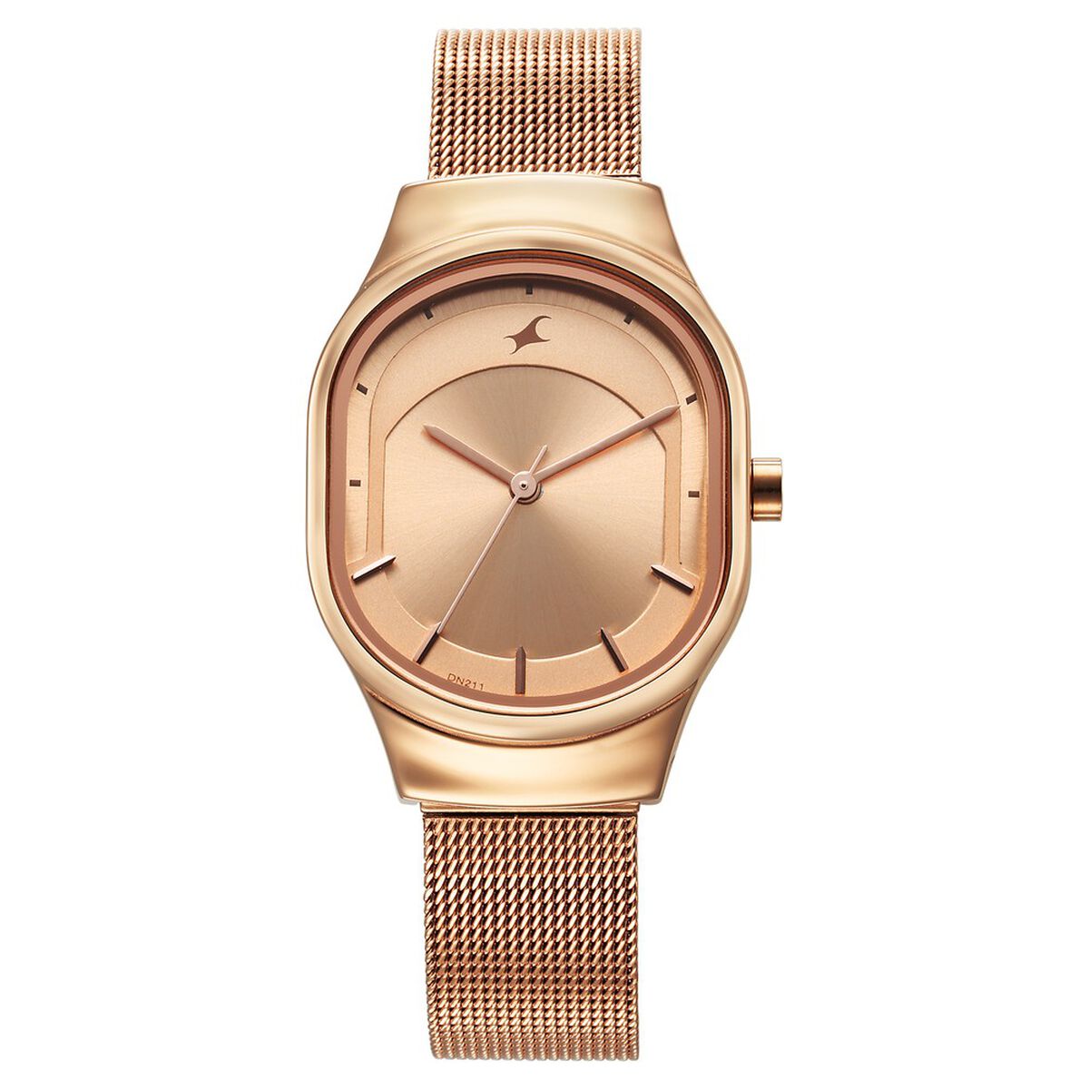 Fastrack Snob X Rose Gold Dial Stainless Steel Strap Watch for Girls 1