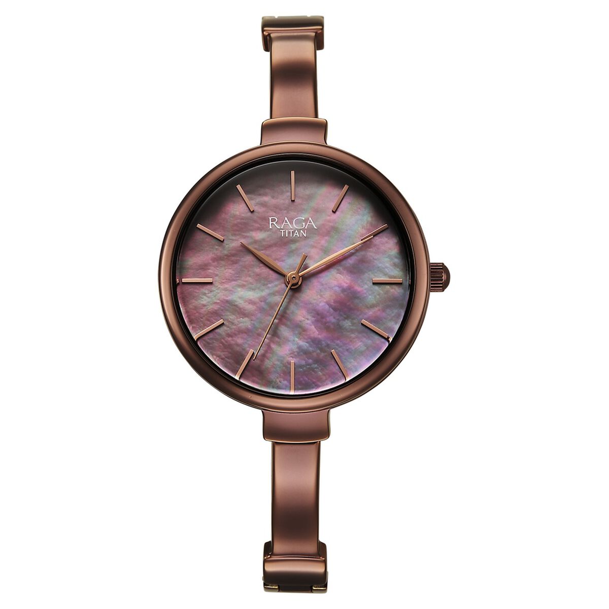 Titan Raga Showstopper Quartz Analog Brown Dial Metal Strap Watch For Women 1