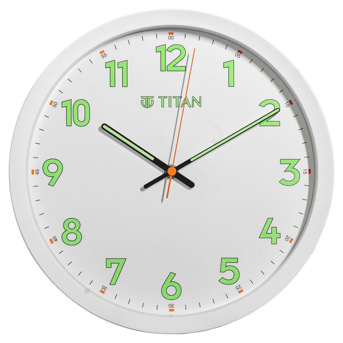 Titan Classic Wall Clock Quartz Analog White Dial Silent Sweep - 30 cm x 30 cm (Medium) 2