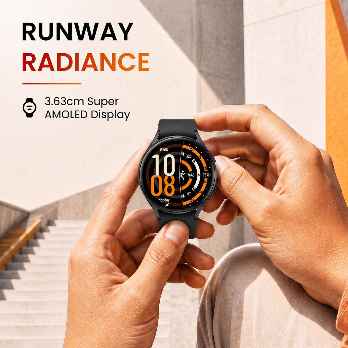 Fastrack Smart Revoltt XR1 Pro Smartwatch with 3.63 cm AMOLED Display BT Calling & Health Tracking 2