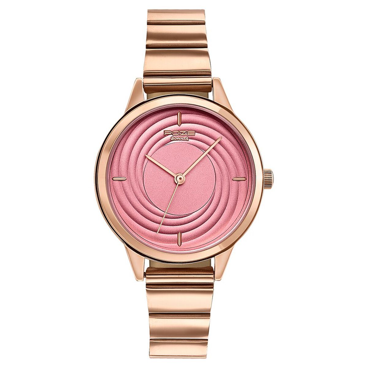Sonata Poze Quartz Analog Pink Dial Stainless Steel Strap Watch For Women 2