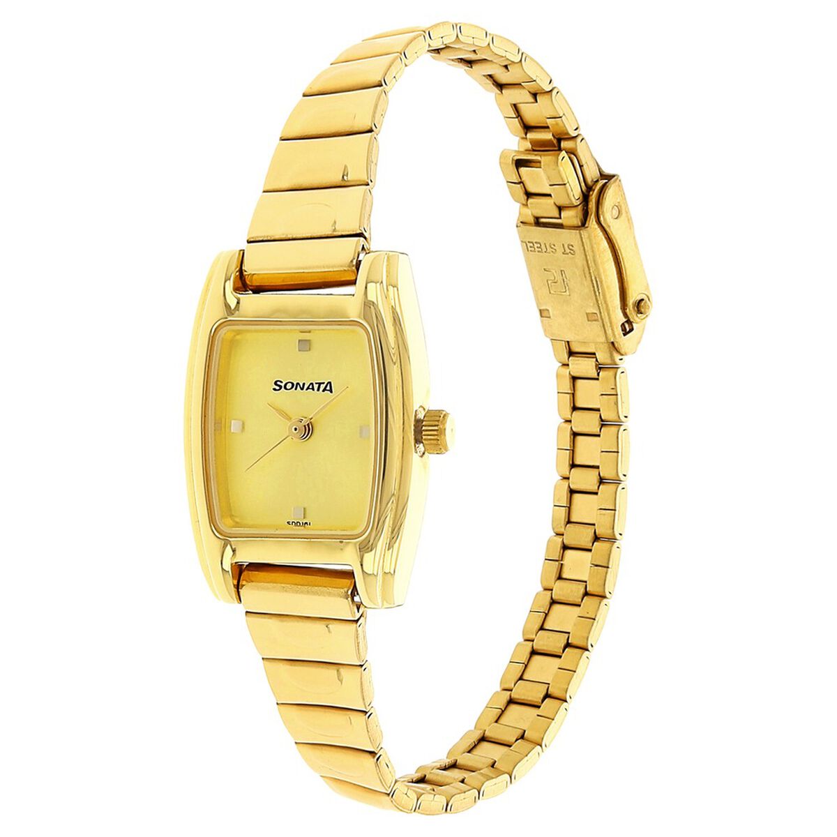 Sonata Quartz Analog Champagne Dial Stainless Steel Strap Watch for Women 2