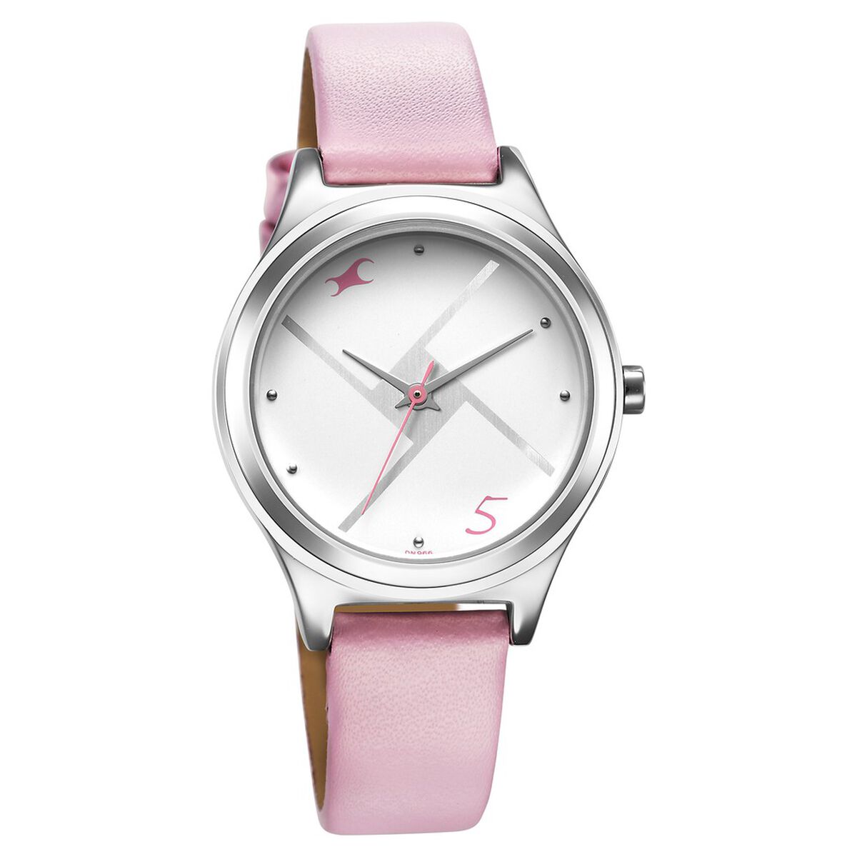 Fastrack Stunners Silver Dial Leather Strap Watch for Girls 2