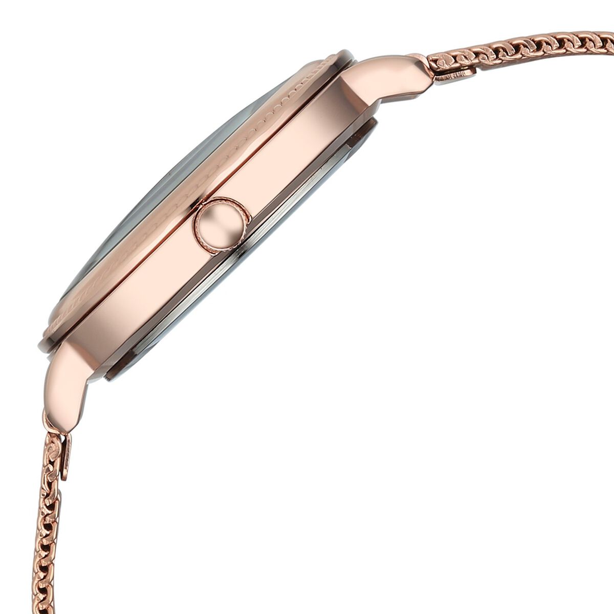 Fastrack Stunners Quartz Analog Blue Dial Rose Gold Stainless Steel Strap Watch For Girls 5