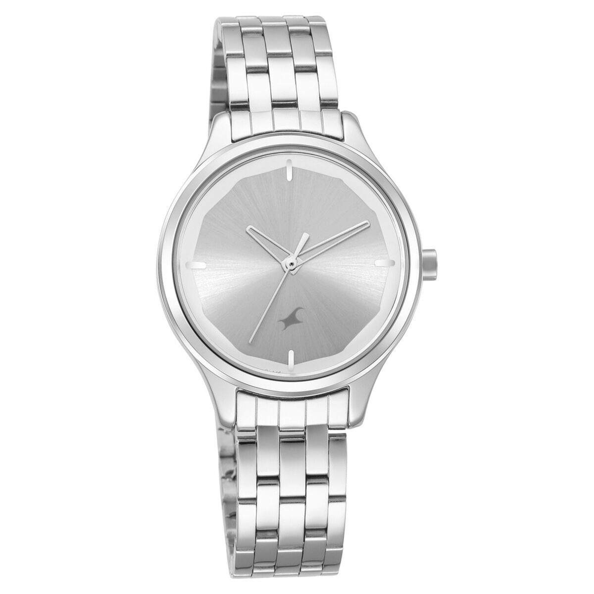 Fastrack Stunners Quartz Analog Silver Dial Metal Strap Watch for Girls 2