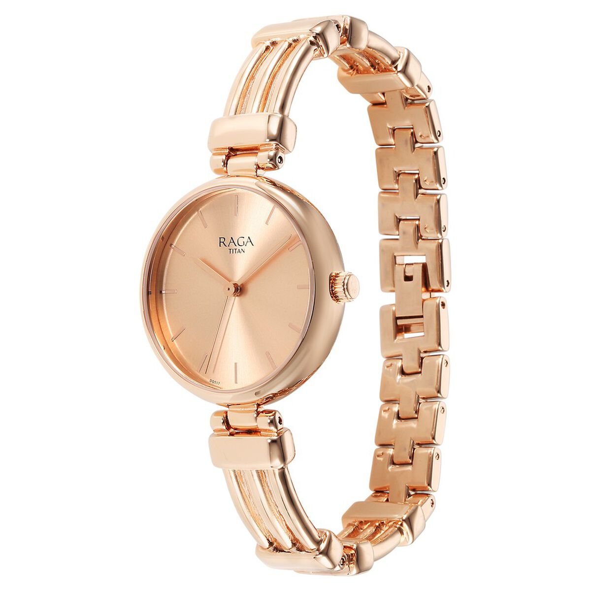 Titan Raga Showstopper Quartz Analog Rose Gold Dial Metal Strap Watch for Women 3