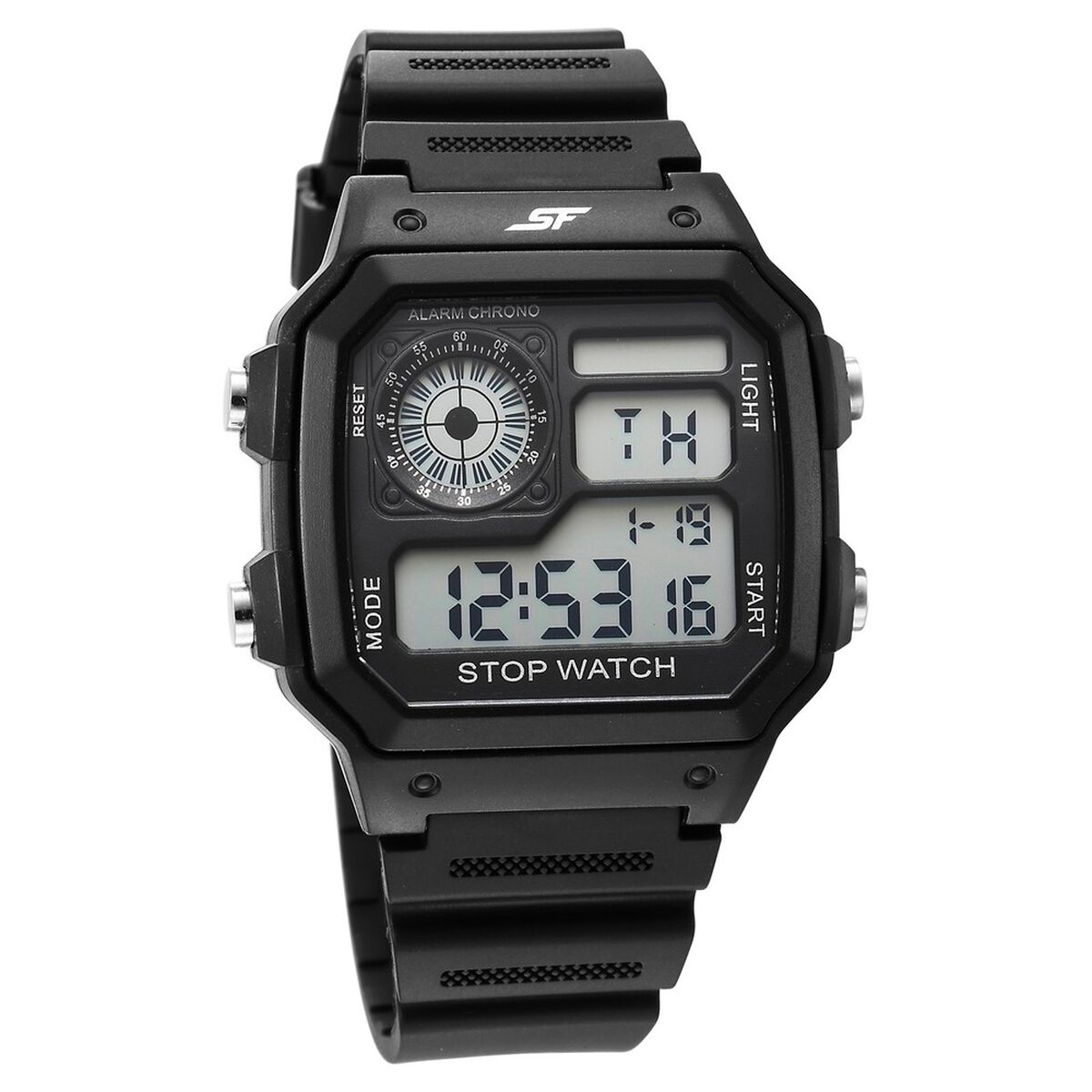 SF Hexa Digital Dial Unisex Watch With Polyurethane Strap 1