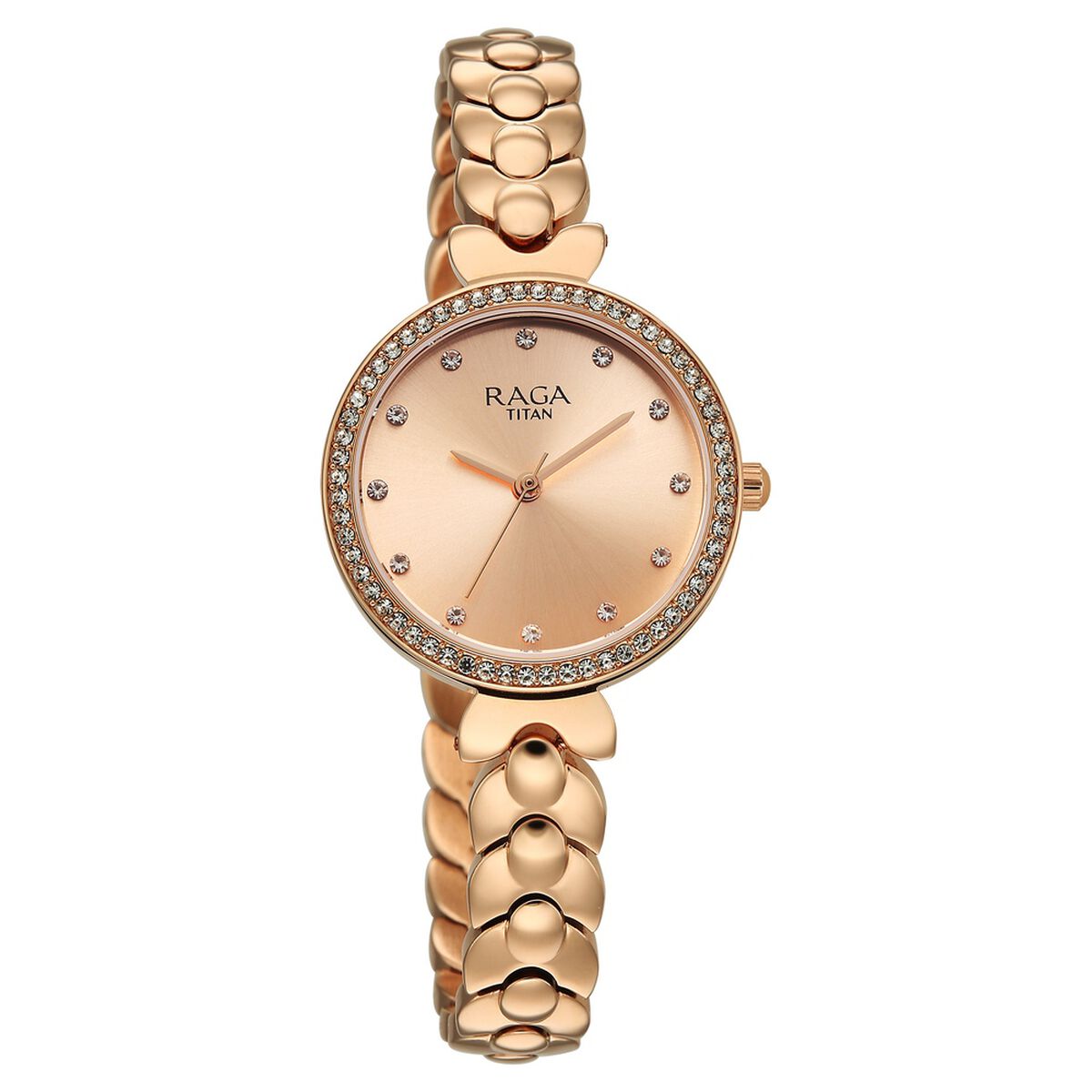 Titan Raga Showstopper Quartz Analog Rose Gold Dial Rose Gold Metal Strap Watch For Women 2