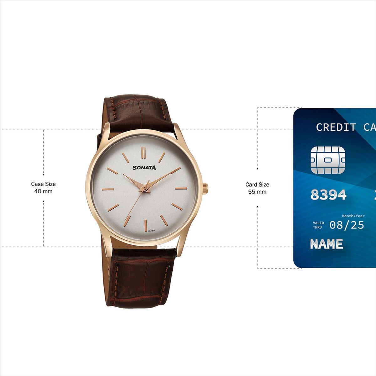 Sonata Eternia Quartz Analog White Dial Leather Strap Watch For Men 4