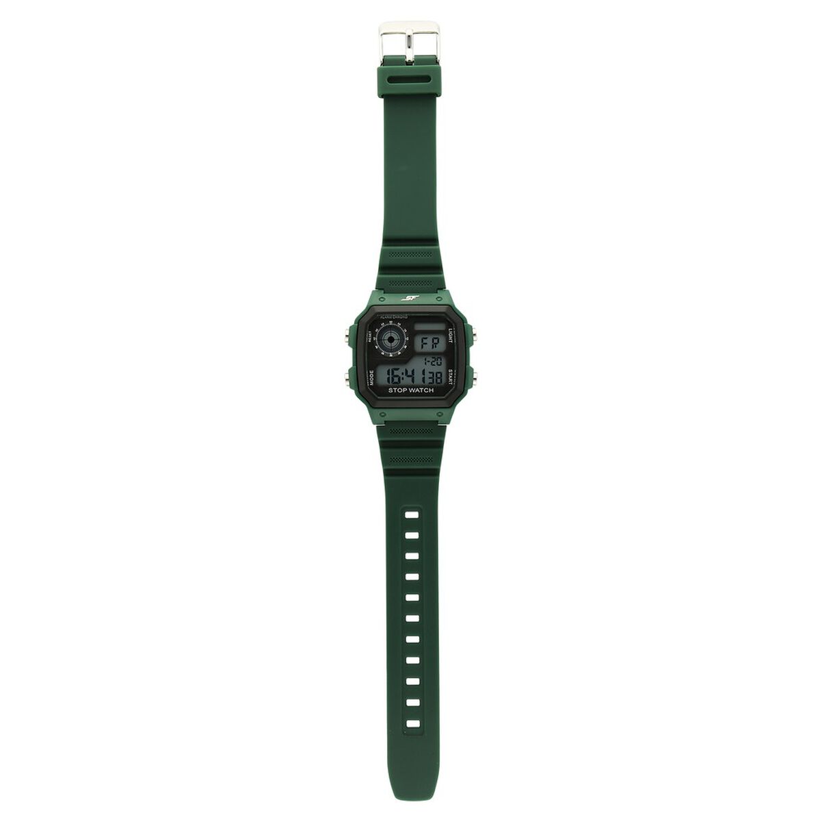 SF Digital Dial Green PU Strap Watch For Unisex 4