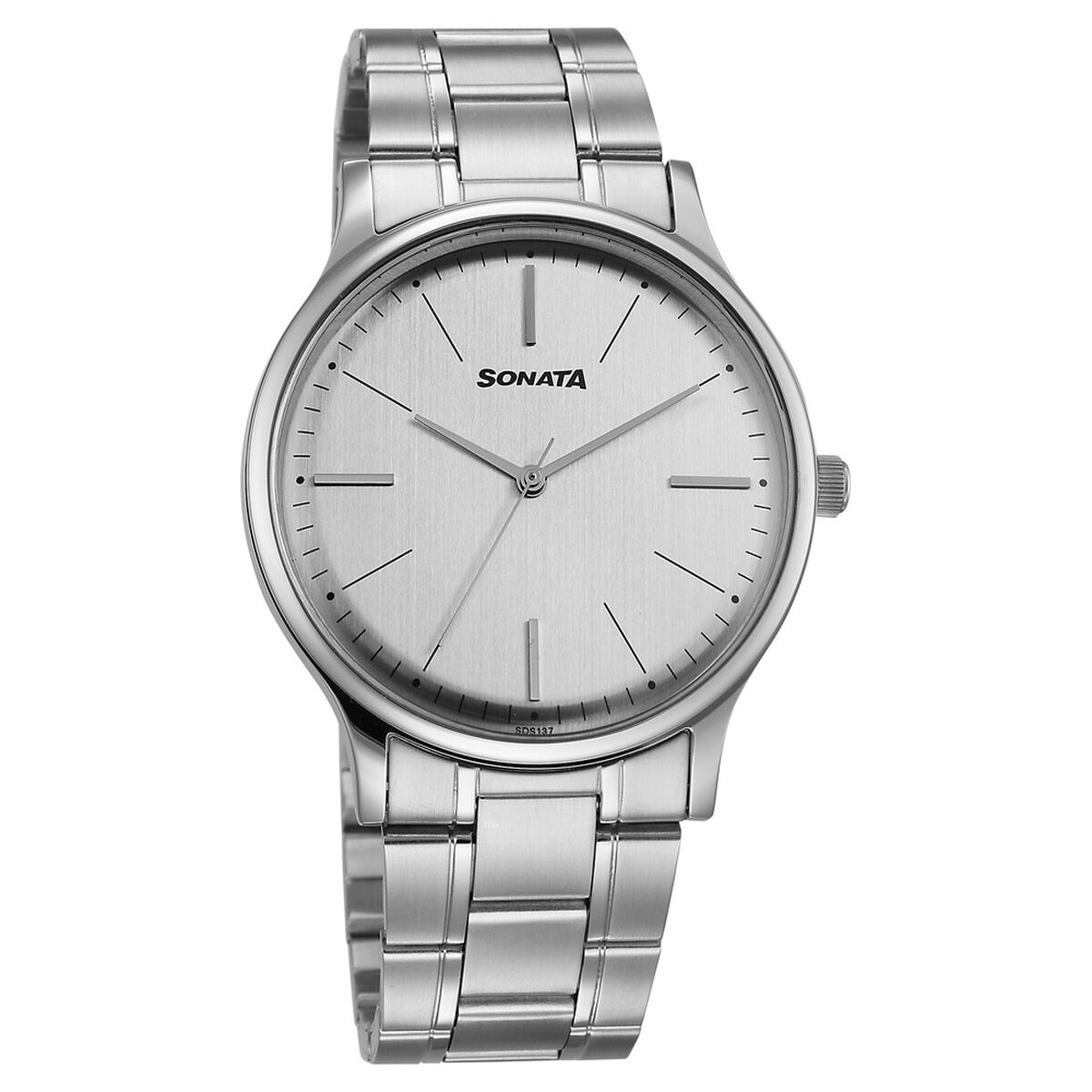 Sonata Aspire Quartz Analog Grey Dial Stainless Steel Strap Watch For Men 1
