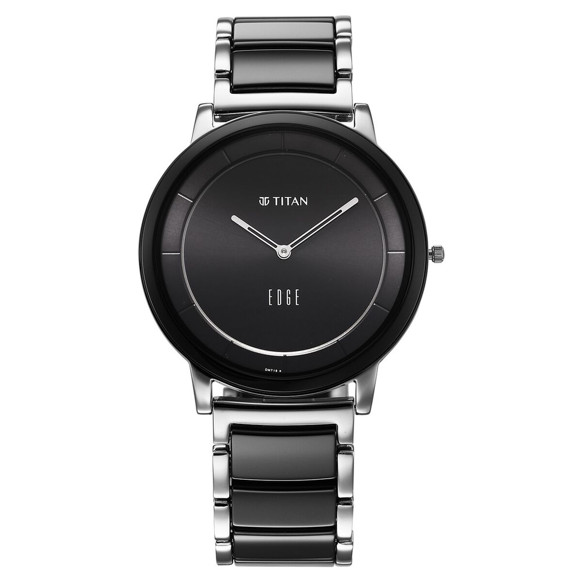 Titan Edge Fusion Quartz Analog Black Dial Two Toned Steel & Ceramic Strap Watch for Men 1