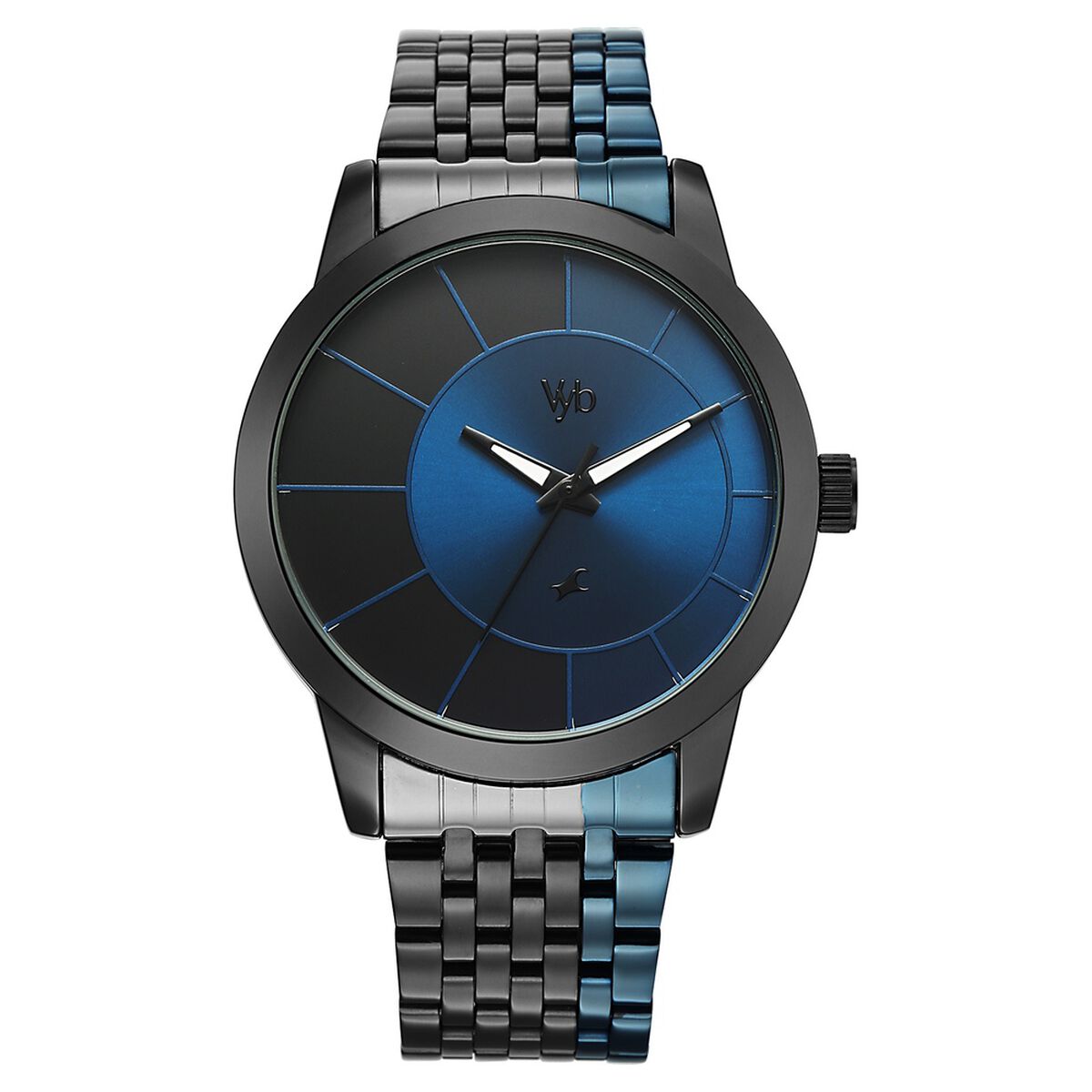 Vyb Phantom By Fastrack Quartz Analog Two Toned Dial Two Toned Stainless Steel Strap Watch For Guys 1