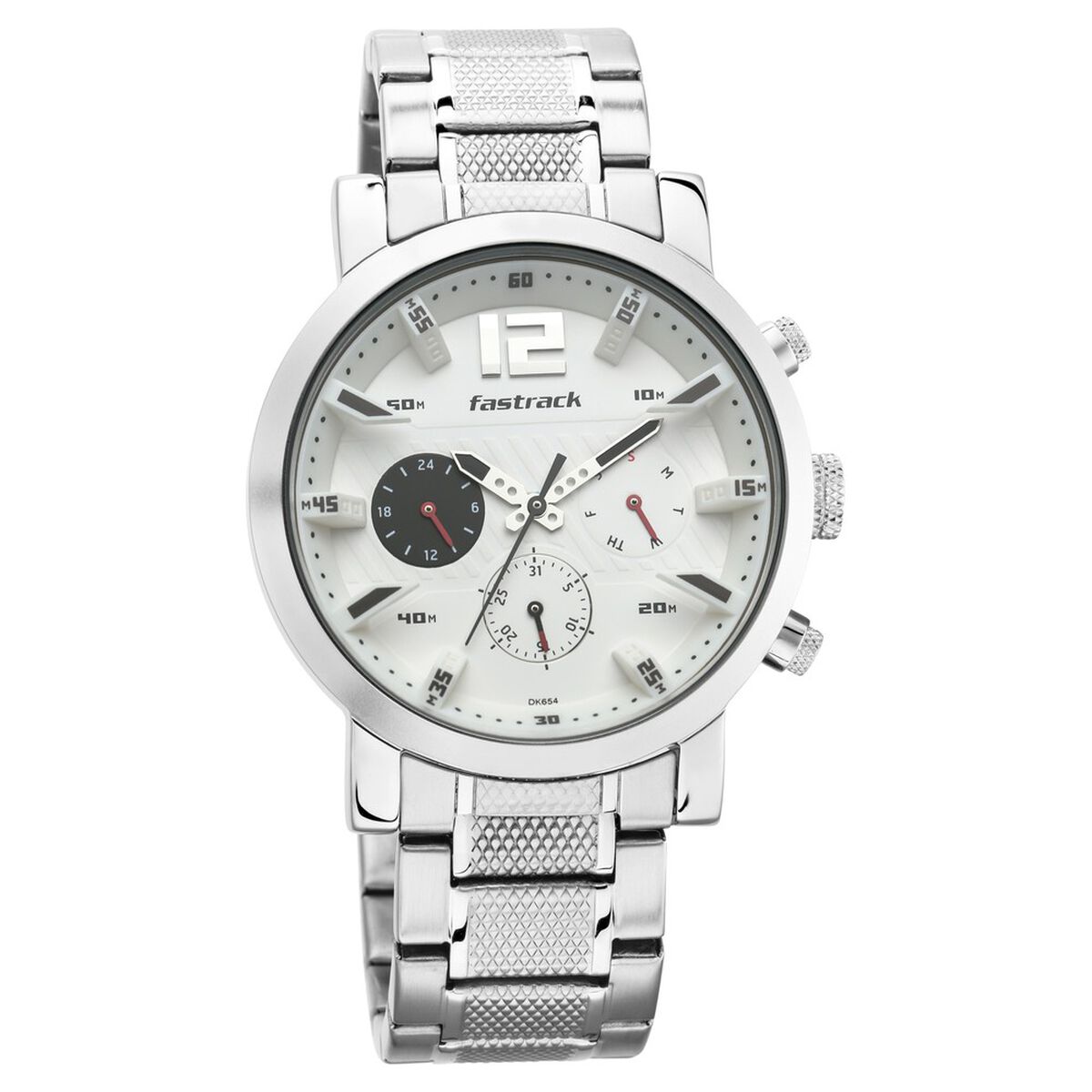 Fastrack Fastfit Quartz Multifunction White Dial Stainless Steel Strap Watch for Guys 2