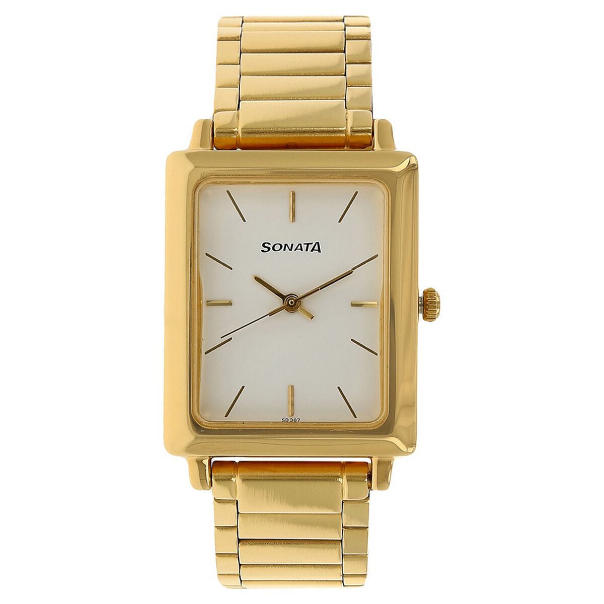 Sonata Quartz Analog White Dial Stainless Steel Strap Watch for Men 1