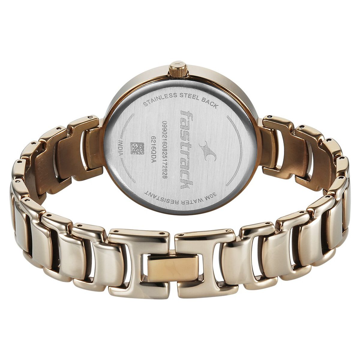 Fastrack Chrome K Quartz Analog with Date Grey Dial Metal Strap Watch For Girls 5