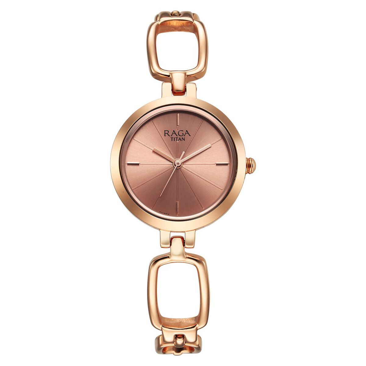 Titan Raga Quartz Analog Rose Gold Round Dial Rose Gold Metal Strap Watch For Women 2