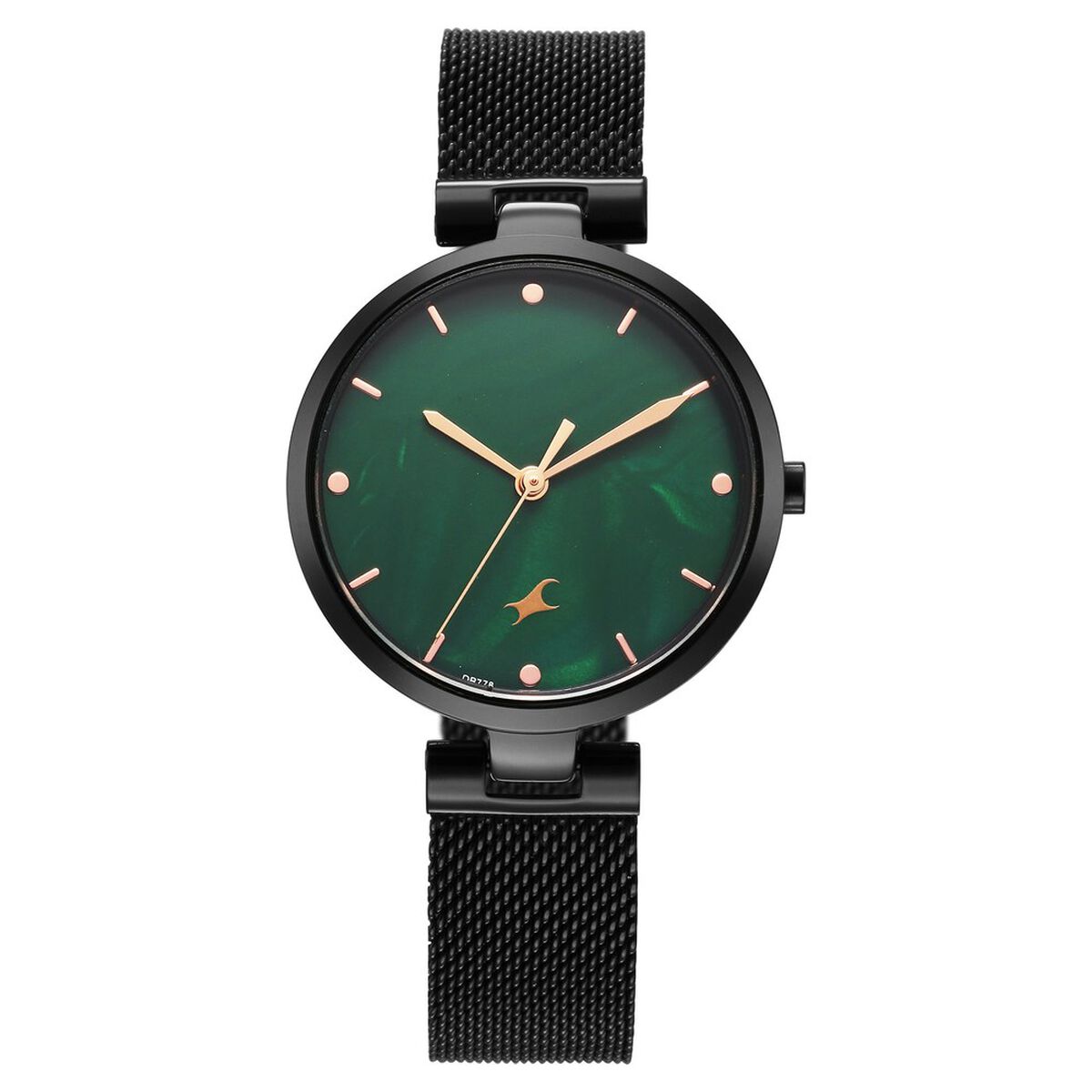 Fastrack Stunners X Quartz Analog Green Mother Of Pearl Dial Stainless Steel Strap Watch For Girls 1