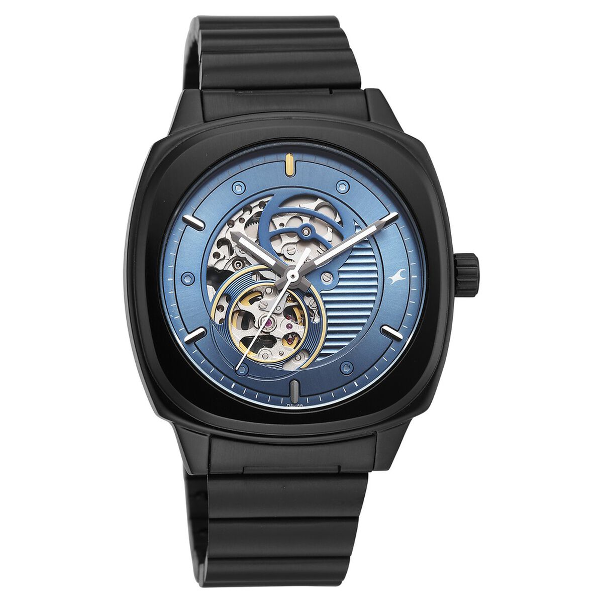Fastrack Automatics Collection Blue Dial Black Stainless Steel Strap Watch For Guys 2