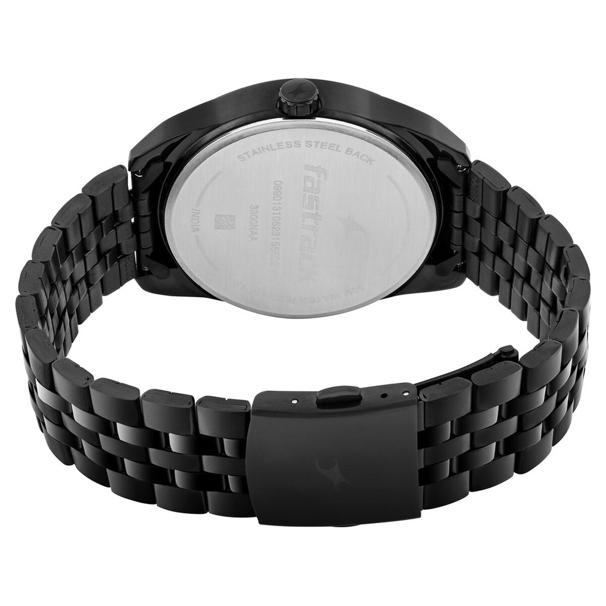 Fastrack Crush Quartz Analog Black Dial Stainless Steel Strap Watch for Guys 5
