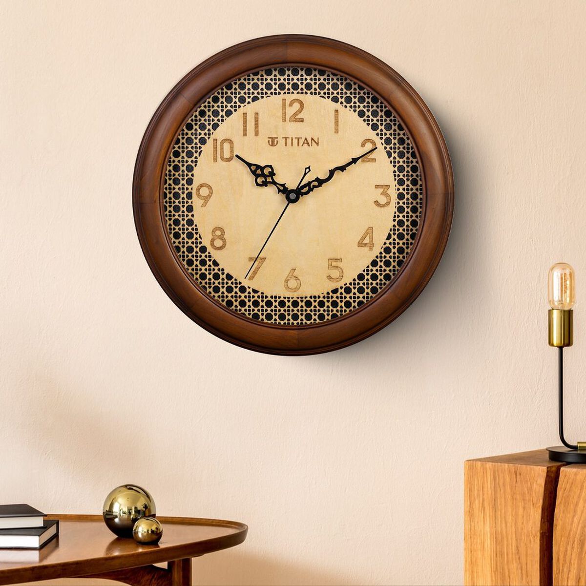 Titan Classic Wooden Wall Clock (35cm x 35cm) 1