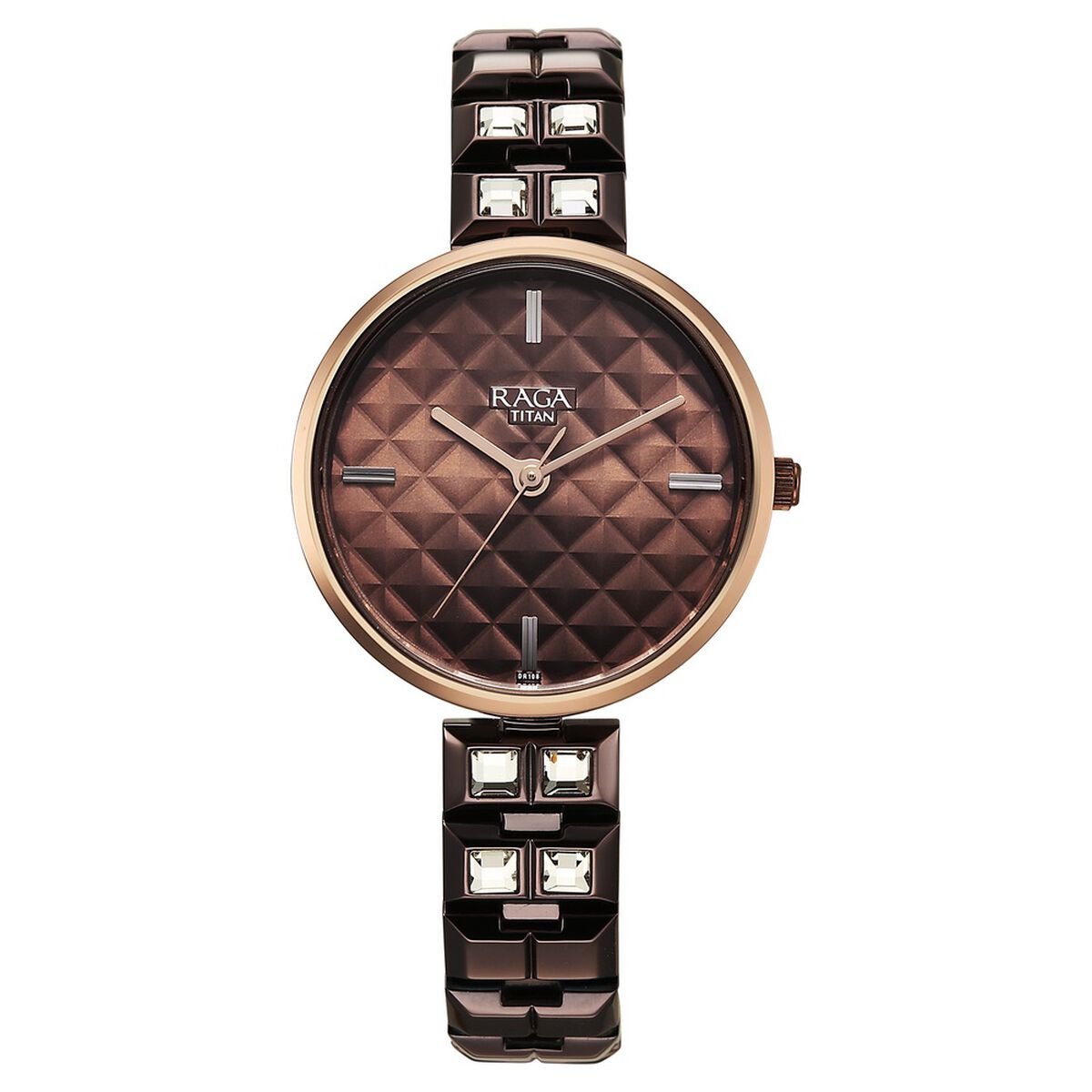 Titan Raga Contempore Quartz Analog Brown Dial Metal Strap Watch For Women 2