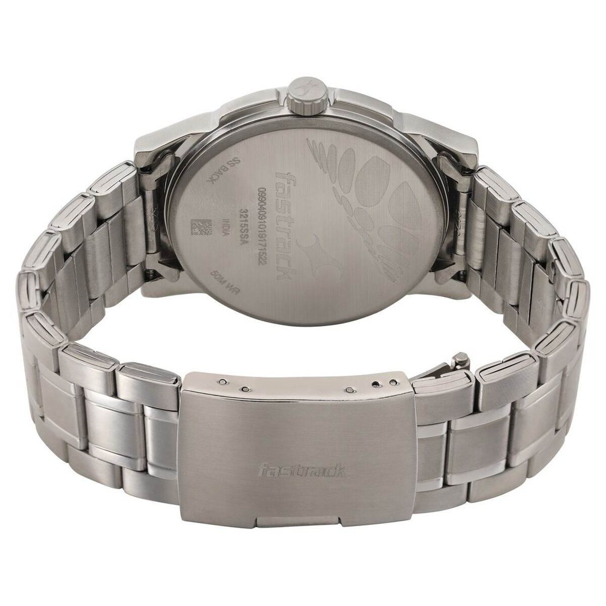 Fastrack Go Skate Quartz Analog with Day and Date White Dial Stainless Steel Strap Watch for Guys 5