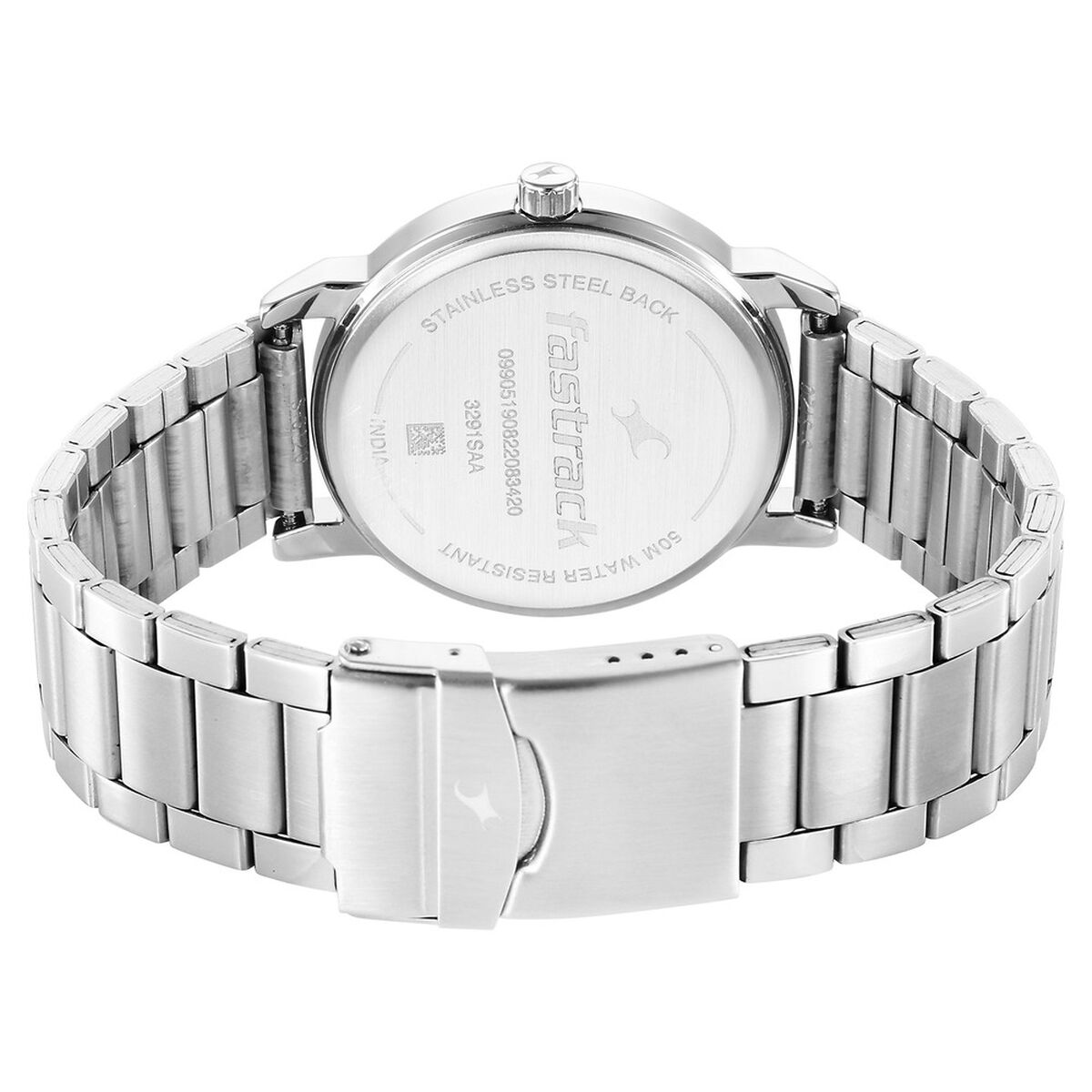 Fastrack Stunners Quartz Analog Silver Dial Metal Strap Watch for Guys 5