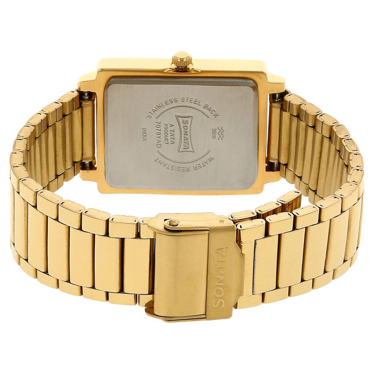Sonata Quartz Analog White Dial Stainless Steel Strap Watch for Men 4