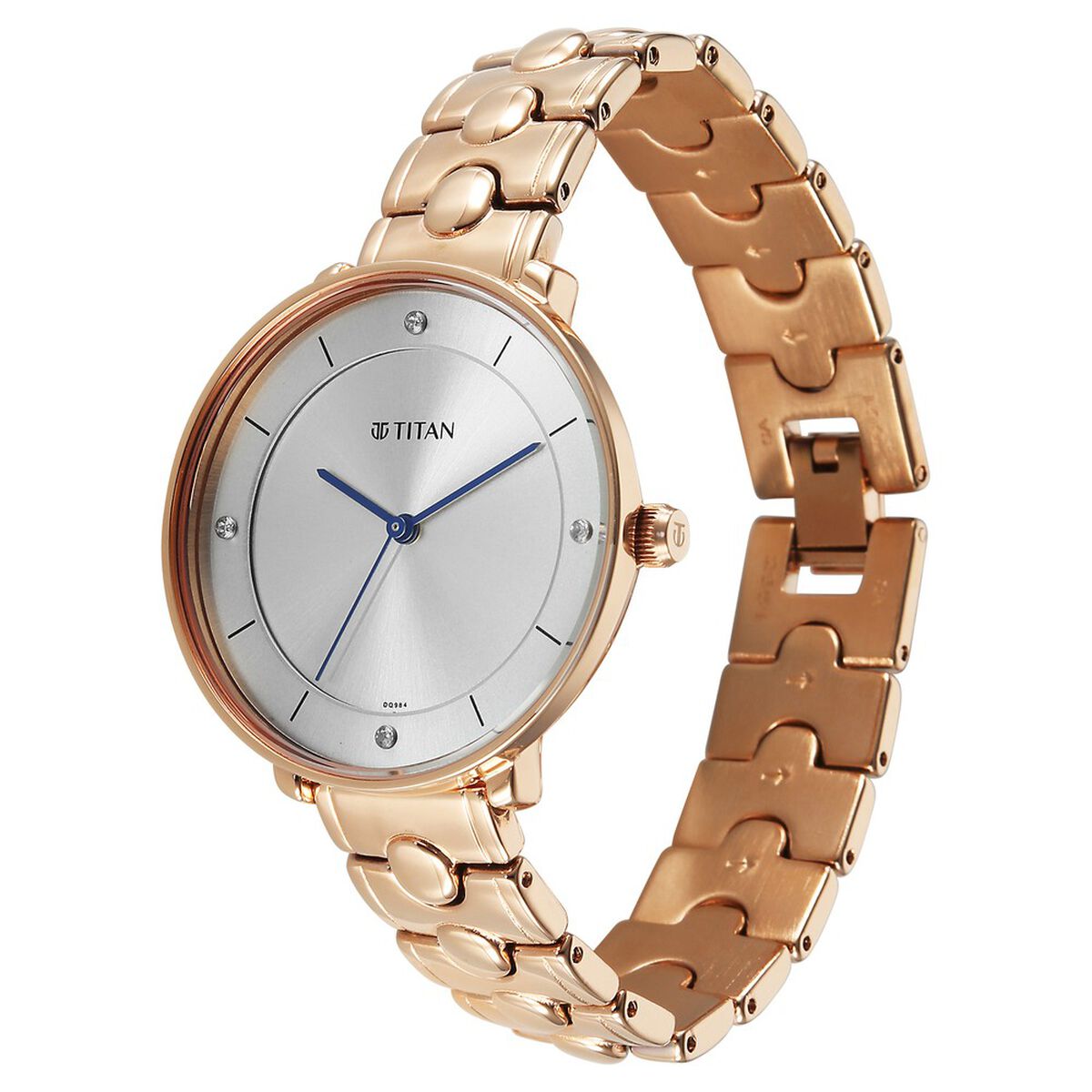 Titan Workwear Quartz Analog Grey Dial Rose Gold Colour Metal Strap Watch For Women 3