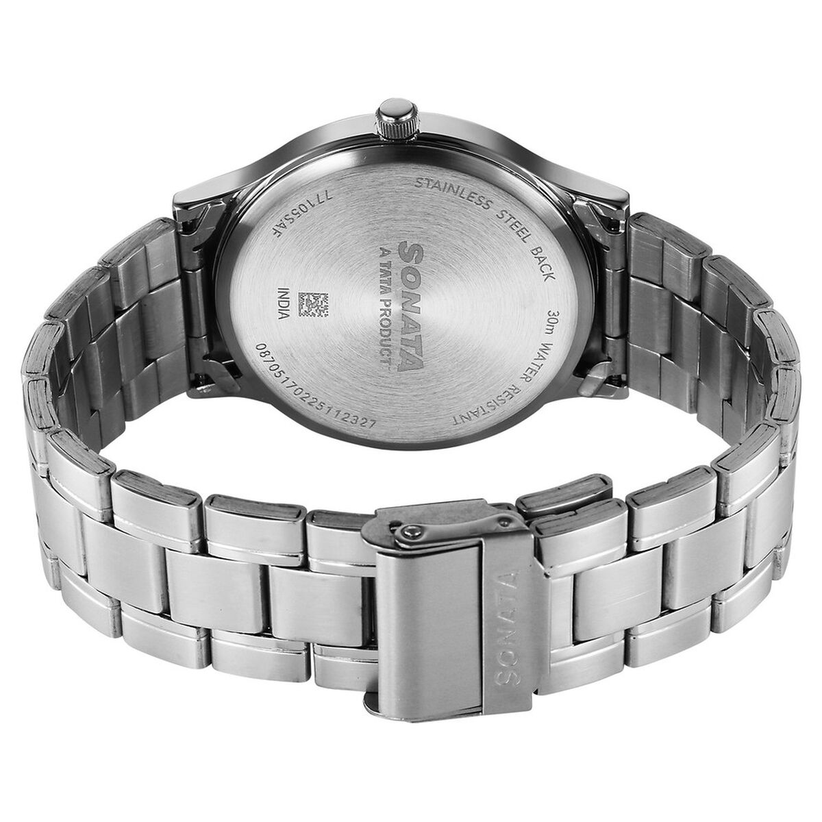 Sonata Aspire Quartz Analog Grey Dial Stainless Steel Strap Watch For Men 5
