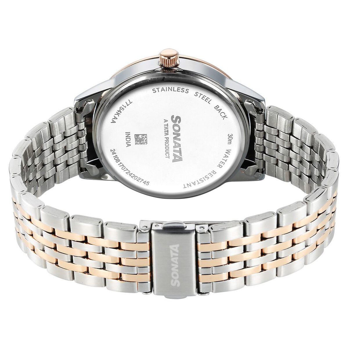 Sonata Wedding Quartz Analog Blue Dial Stainless Steel Strap Watch For Men 4