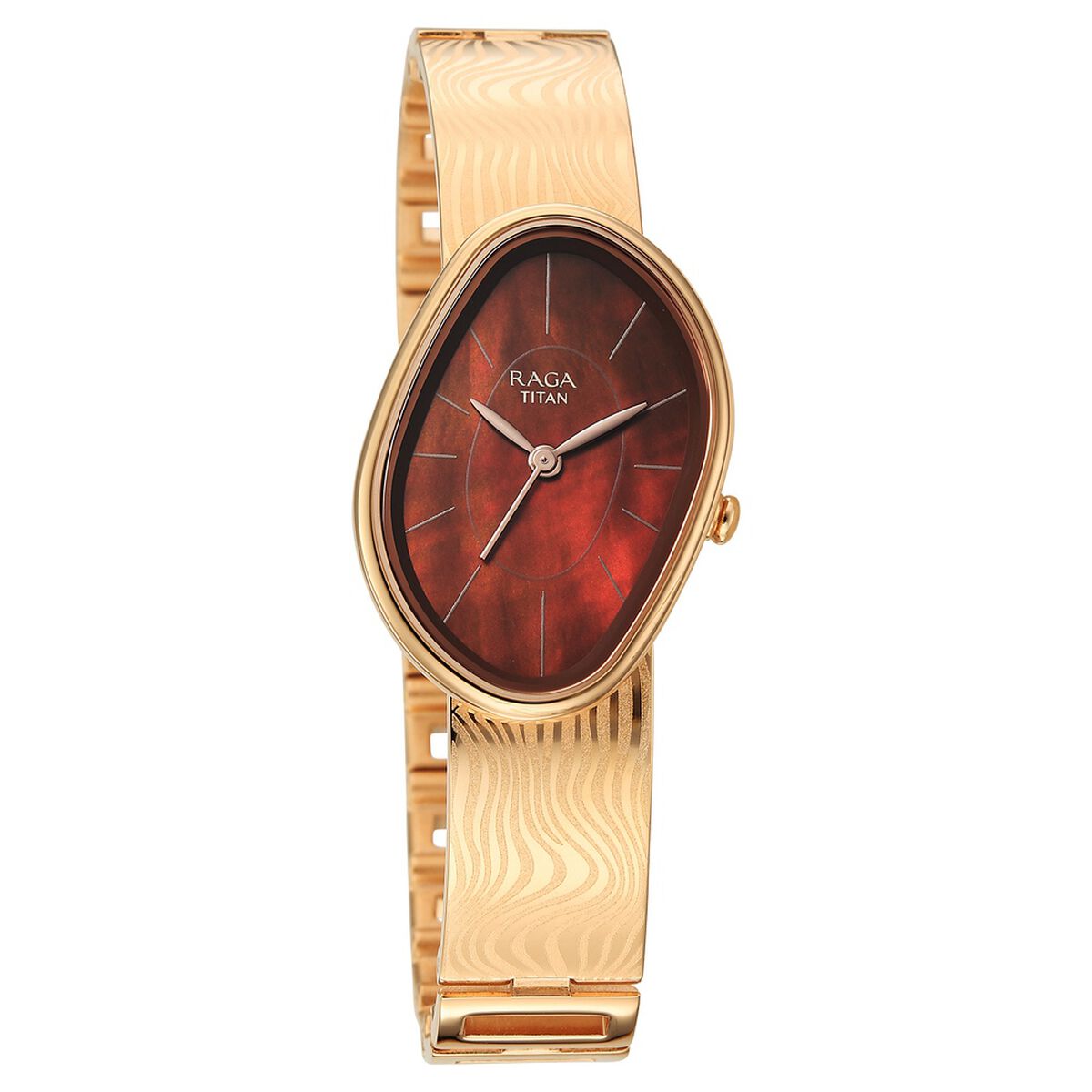 Titan Raga Sierra Quartz Analog Amber - Brown Dial Rose Gold Metal Strap Watch For Women 2