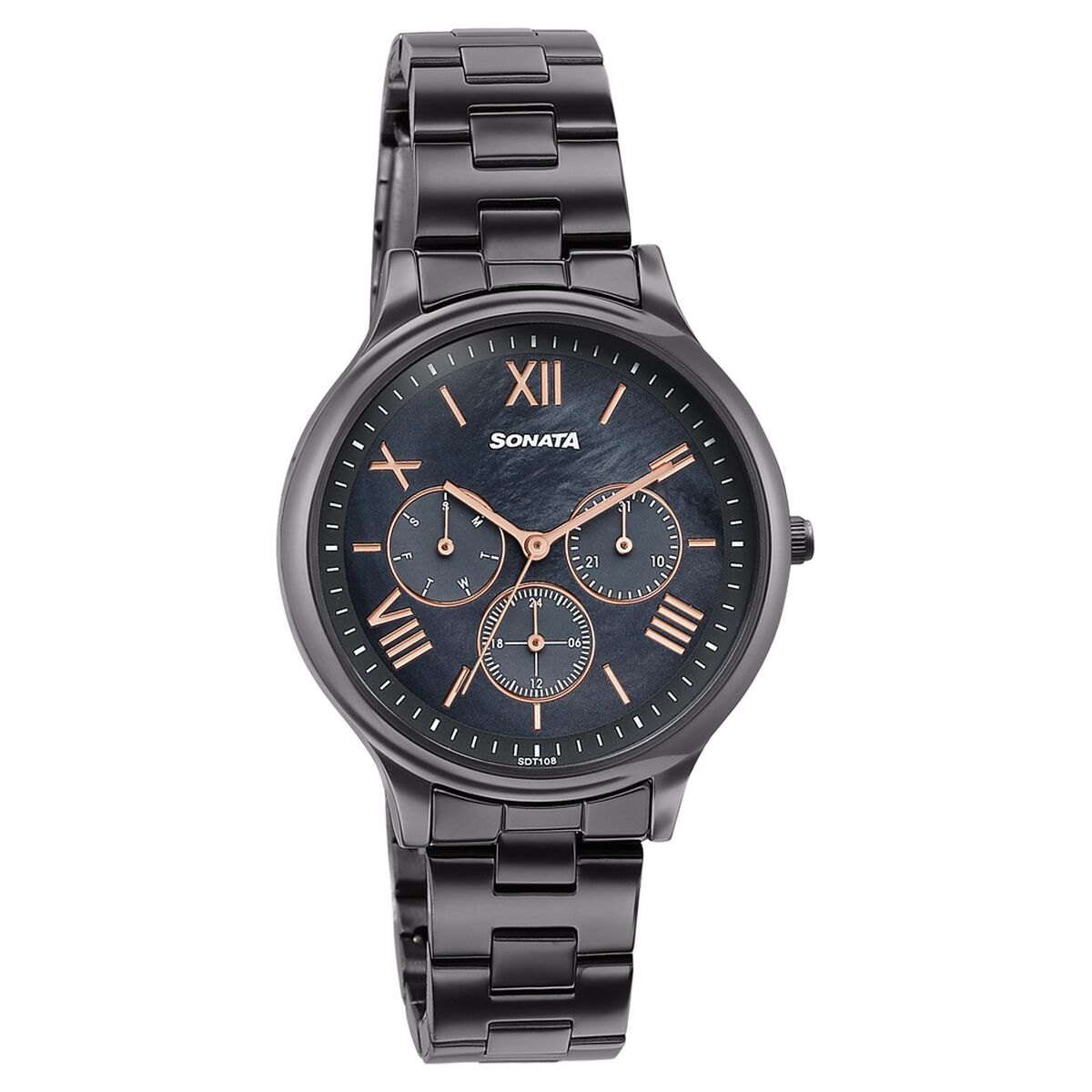 Sonata Women's Work Wear braitiful gun metal Watch - Premium Multifunction design for everyday style 2