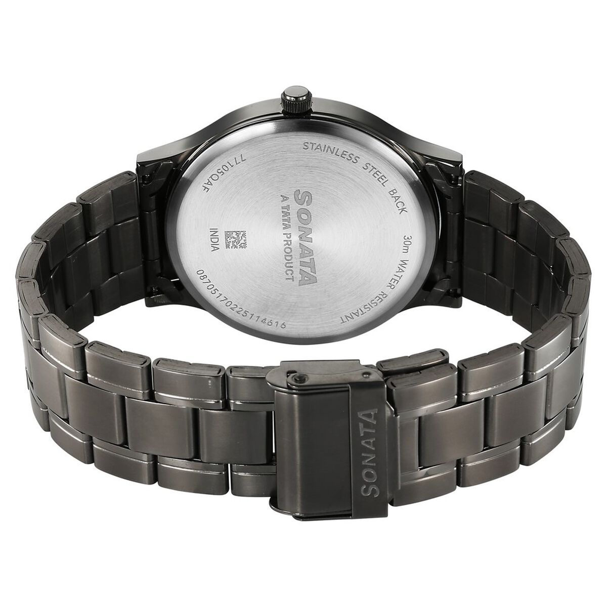 Sonata Aspire Quartz Analog Grey Dial Stainless Steel Strap Watch For Men 5