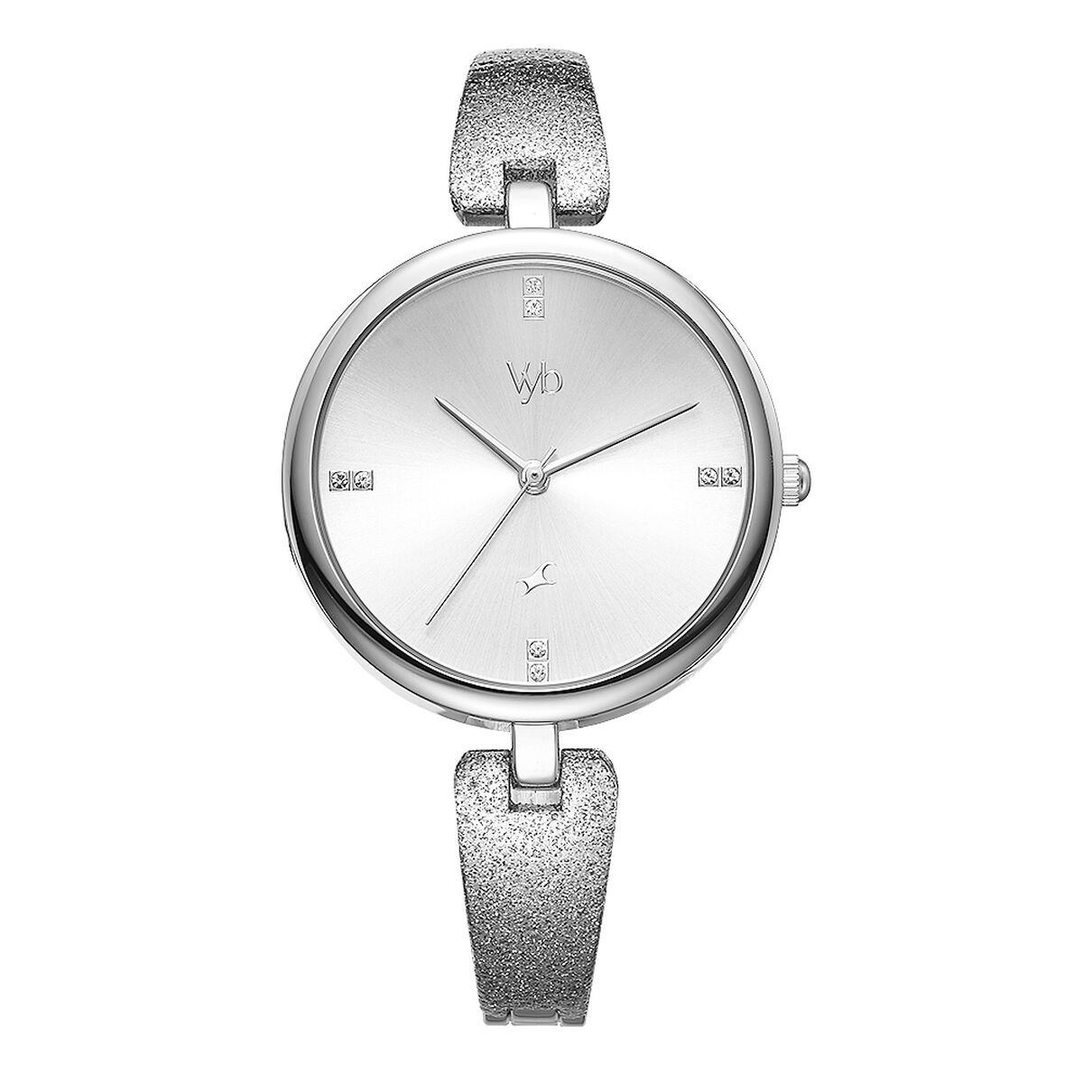 Fastrack Vyb Diva Quartz Analog Silver Dial Metal Strap Watch for Girls 1