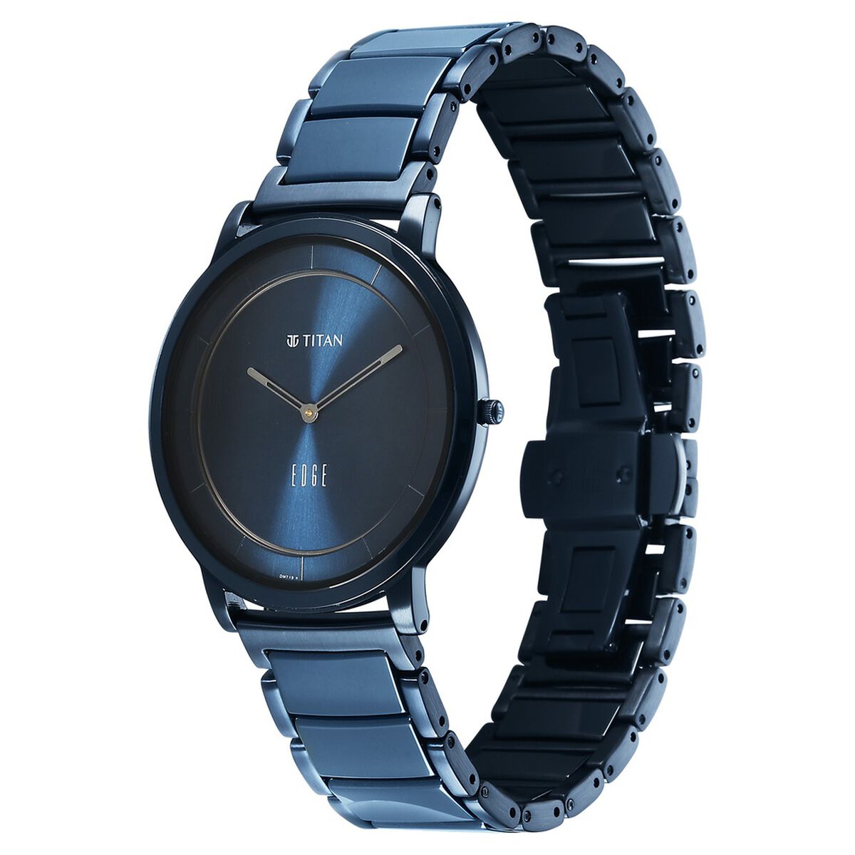 Titan Edge Melange Slim Steel & Ceramic StrapÂ Blue Dial Analog Watch For Men 3