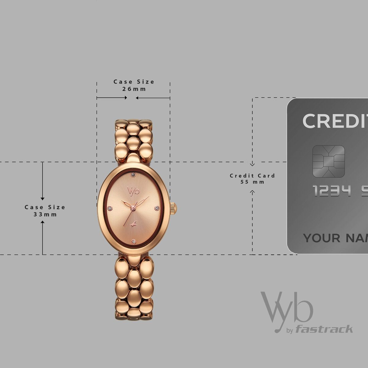 Vyb Enigma By Fastrack Quartz Analog Rose Gold Dial Rose Gold Metal Strap Watch For Girls 3
