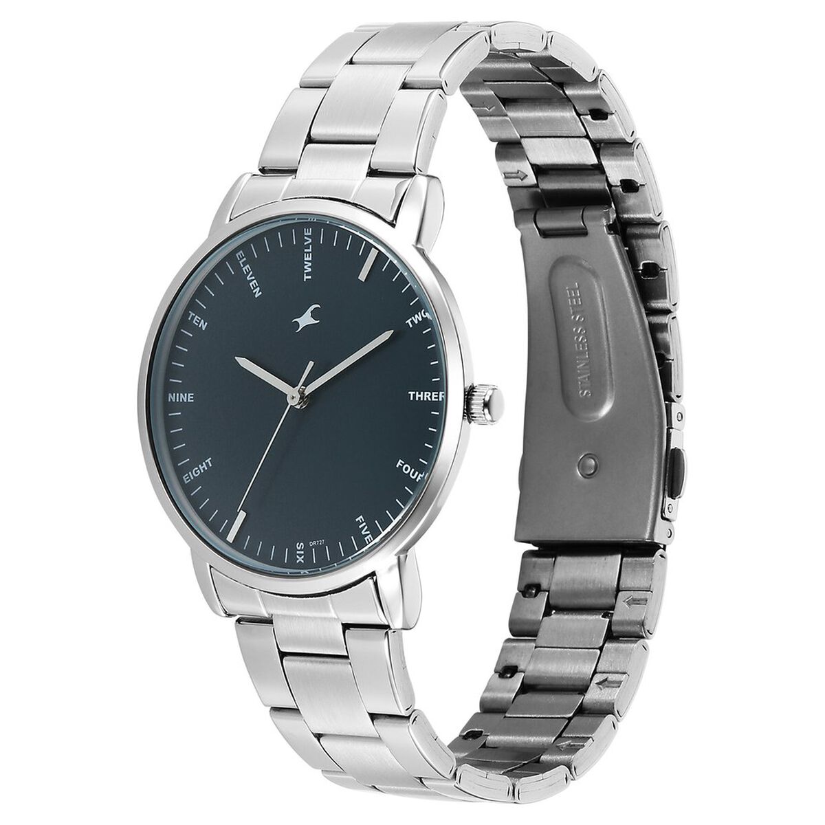 Fastrack Stunners X Quartz Analog Blue Dial Stainless Steel Strap Watch For Guys 3