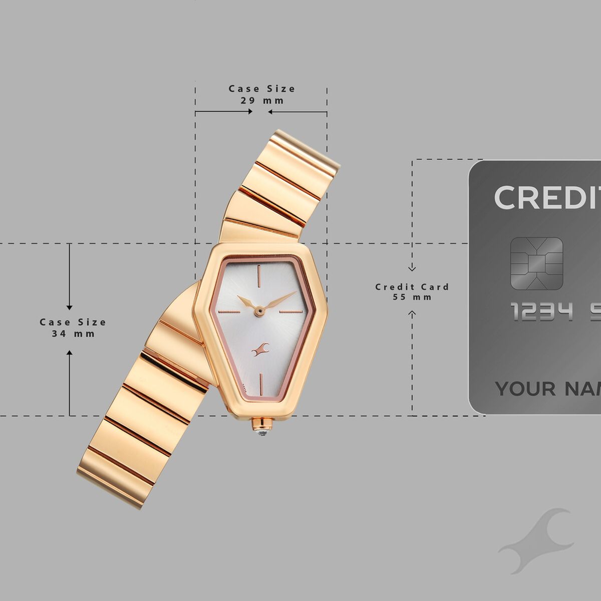 Fastrack Wild Quartz Analog Silver Dial Rose Gold Stainless Steel Strap Watch For Girls 4