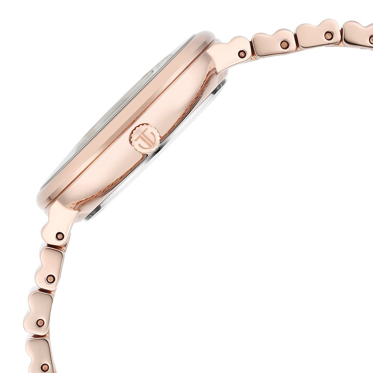 Titan Purple Aura Quartz Analog Silver Dial Rose Gold Stainless Steel Strap Watch For Women 4